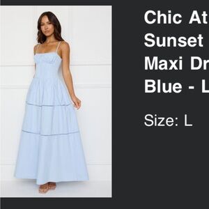 Chic At Sunset Light Blue Maxi Dress